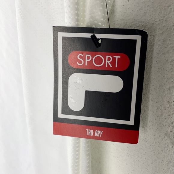 FILA | 🤍White TRU-DRY Stretch Wicking Fabric Sports Workout Top ✨NEW!✨ - Picture 3 of 6